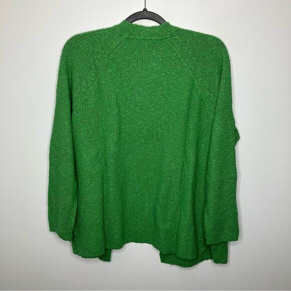 NWT J. JILL Essential Open-Front Cardigan Sweater Green Medium Petite MP - Picture 2 of 5